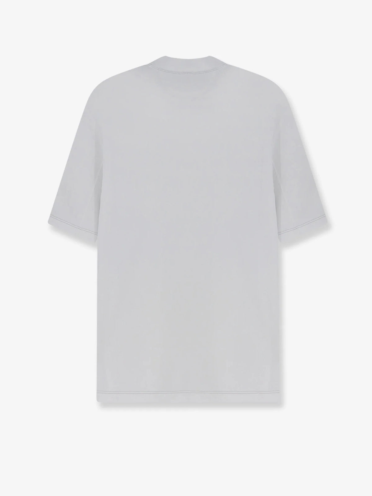 BRUNELLO CUCINELLI - Technical fabric T-shirt with front logo patch