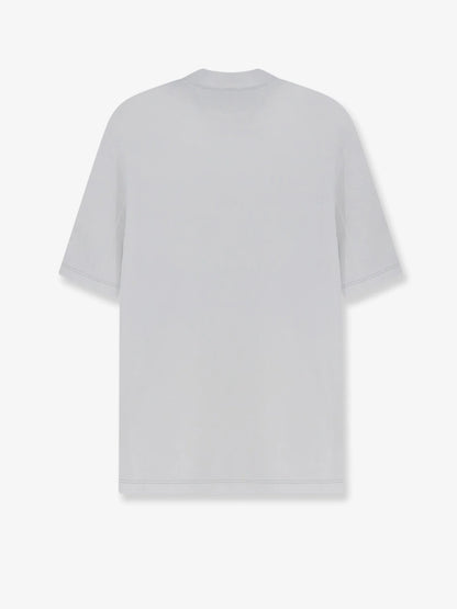 BRUNELLO CUCINELLI - Technical fabric T-shirt with front logo patch