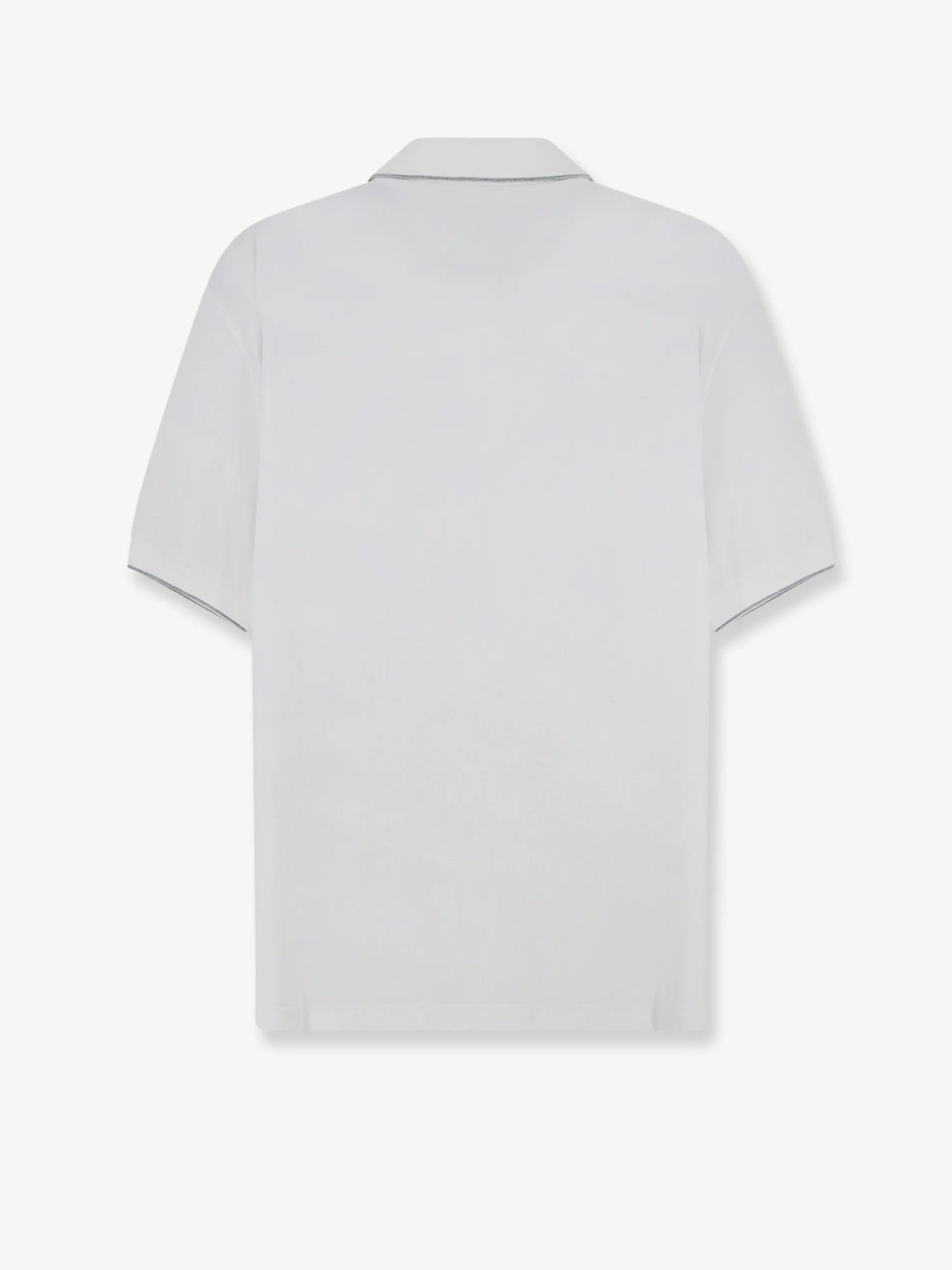 Brunello Cucinelli Technical Fabric Polo Shirt With Embroidered Logo On The Front
