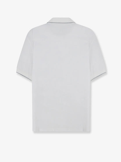 Brunello Cucinelli Technical Fabric Polo Shirt With Embroidered Logo On The Front