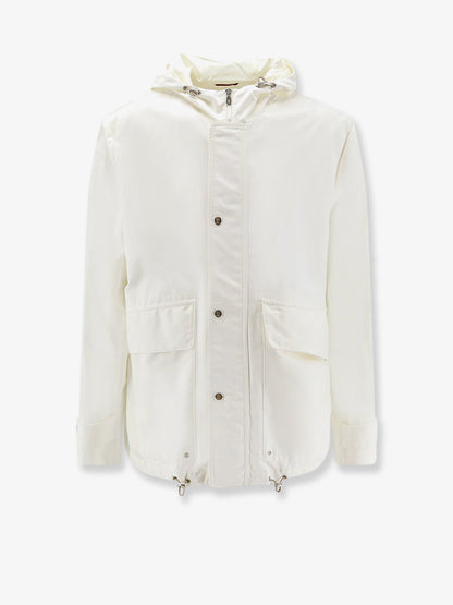 Brunello Cucinelli Cotton and nylon blend jacket - Off White Panama