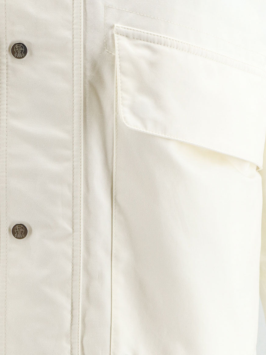 Brunello Cucinelli Cotton and nylon blend jacket - Off White Panama