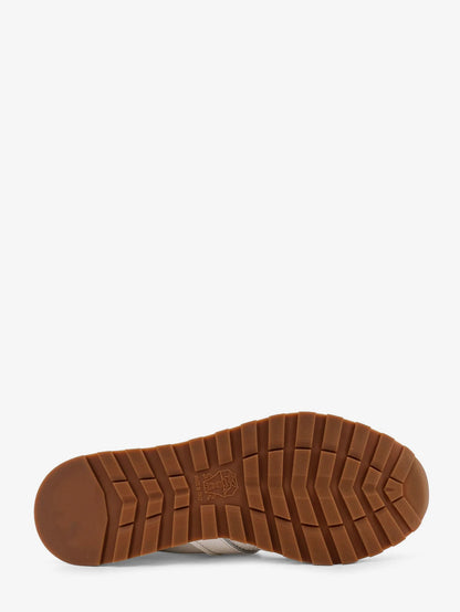 Brunello Cucinelli Leather Sneakers With Monili On The Back
