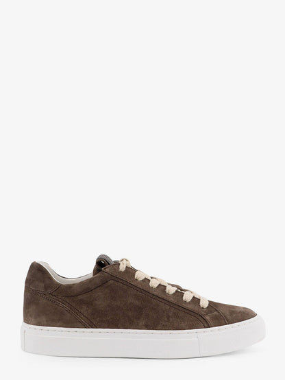 Brunello Cucinelli Suede sneakers with Monili detail - Peat