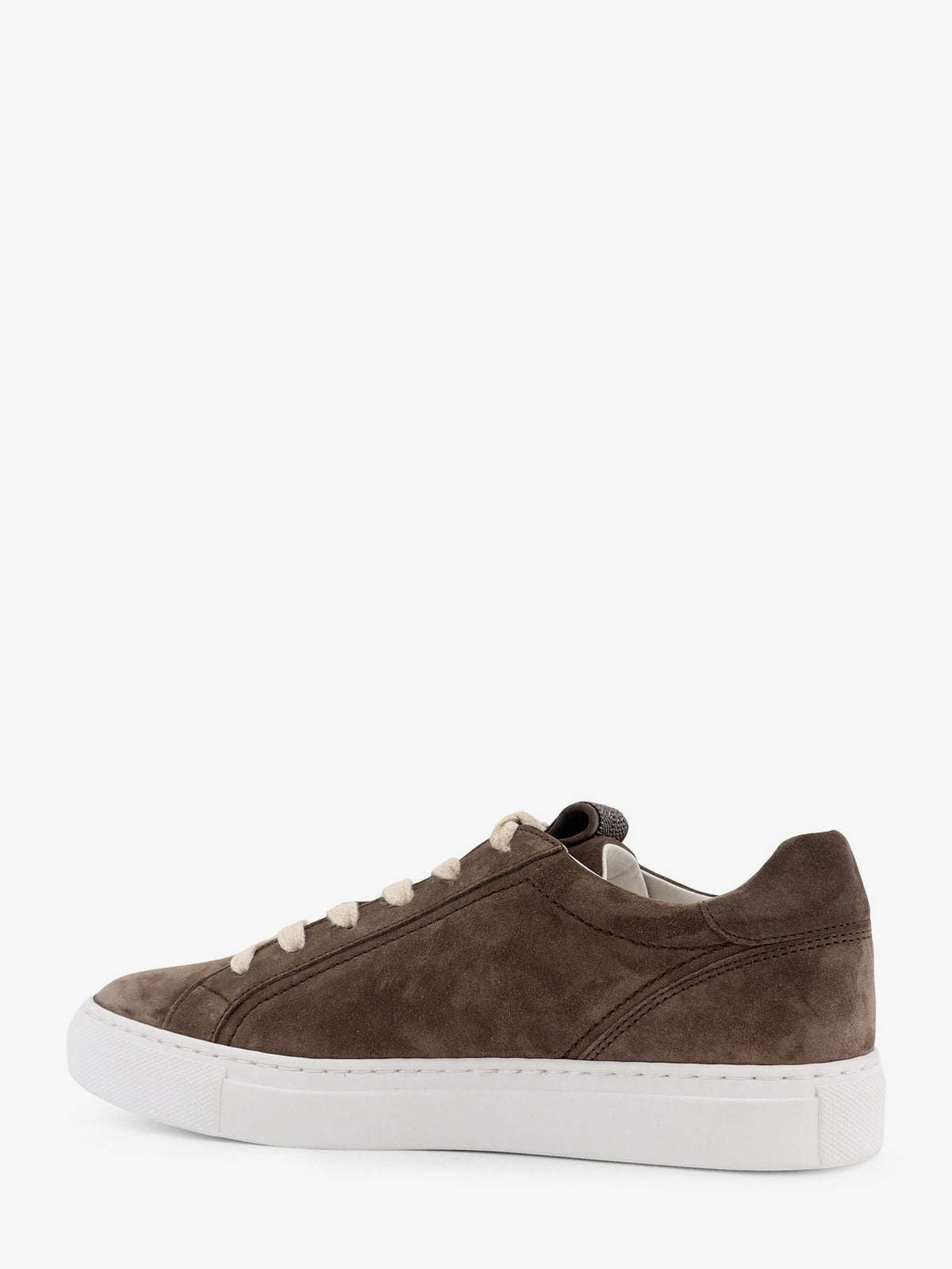 Brunello Cucinelli Suede sneakers with Monili detail - Peat