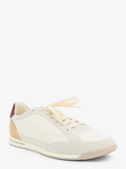 Brunello Cucinelli Leather sneakers with suede inserts - Bianco