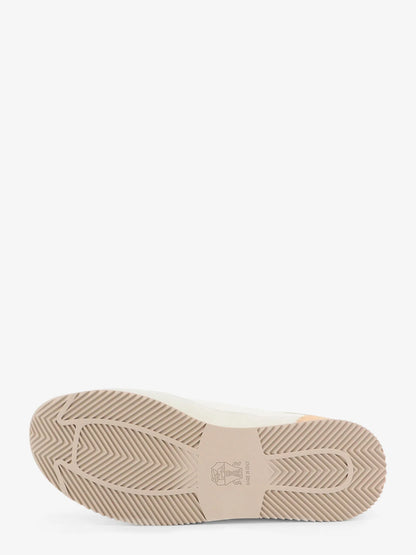 BRUNELLO CUCINELLI - Leather sneakers with suede inserts