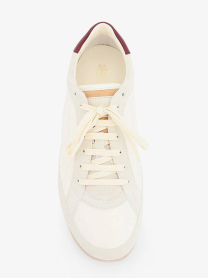 BRUNELLO CUCINELLI - Leather sneakers with suede inserts