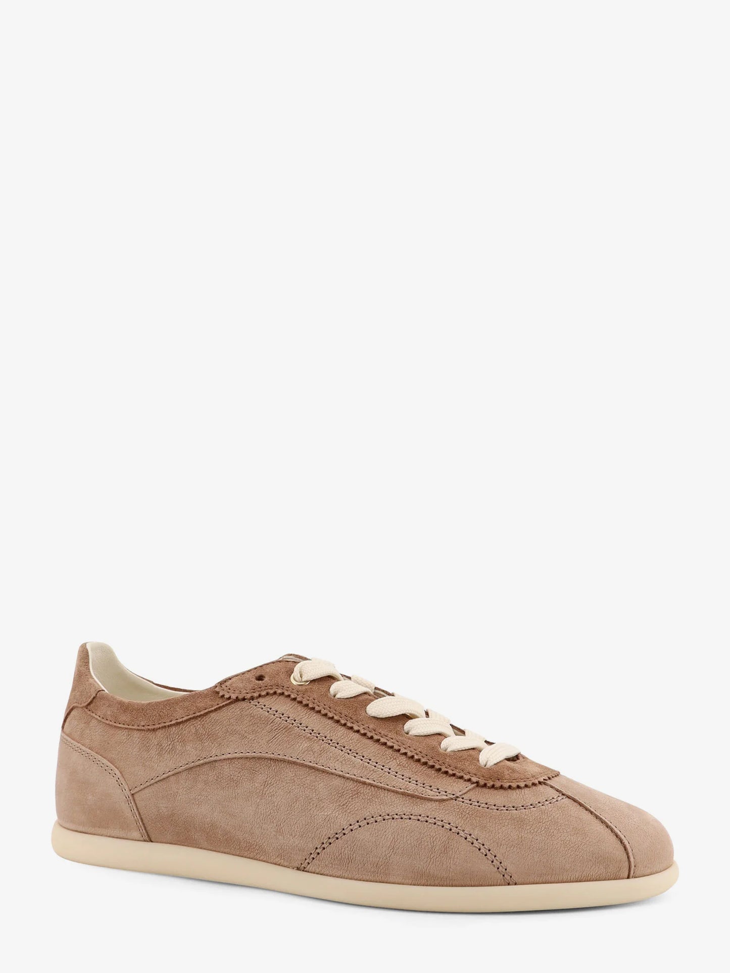 Brunello Cucinelli Leather Sneakers With Stitching Detail