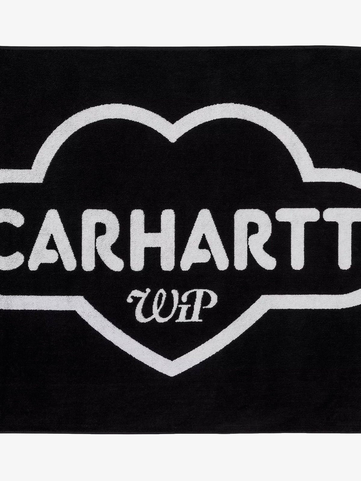 Carhartt WIP Cotton beach towel with front logo print - Blackwhite