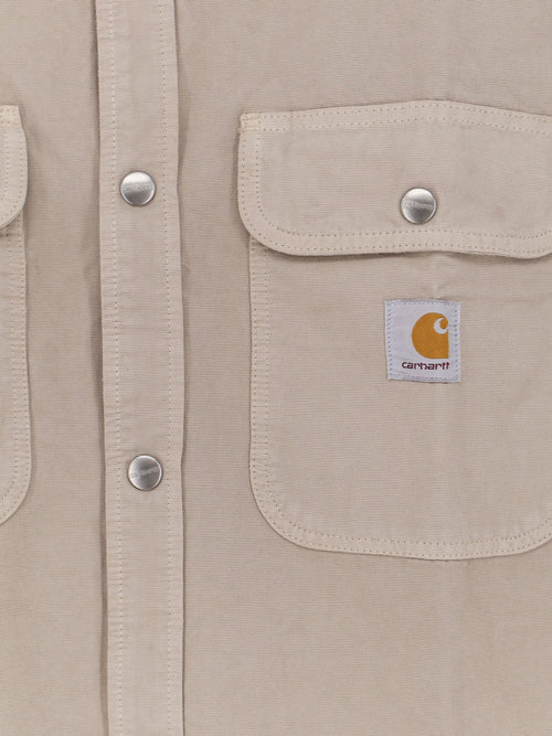 Carhartt WIP Prescott canvas jacket with front logo patch - String