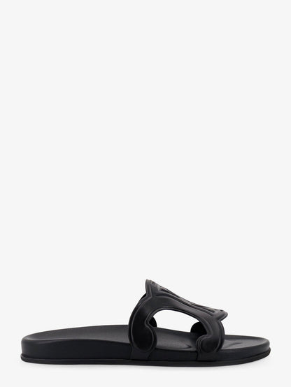 Celine Triomphe leather sandals - Black