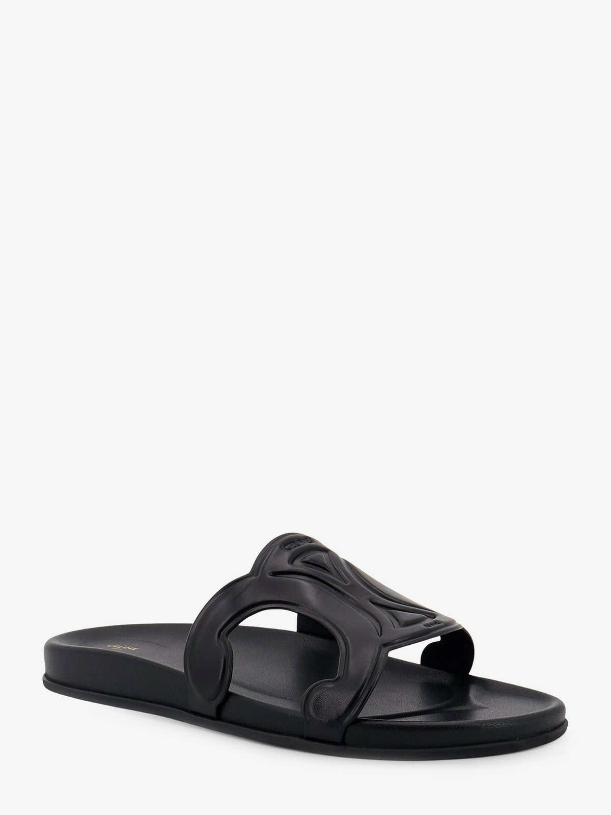 Celine Triomphe leather sandals - Black