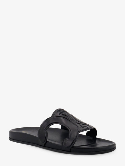Celine Triomphe leather sandals - Black