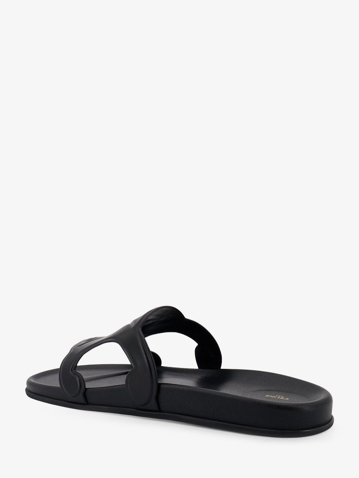 Celine Triomphe leather sandals - Black