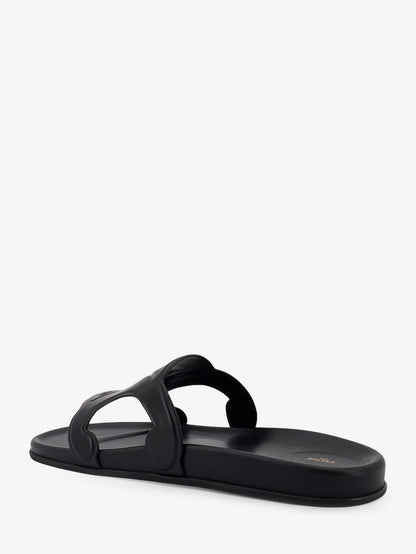 Celine Triomphe leather sandals - Black