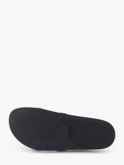 Celine Triomphe leather sandals - Black