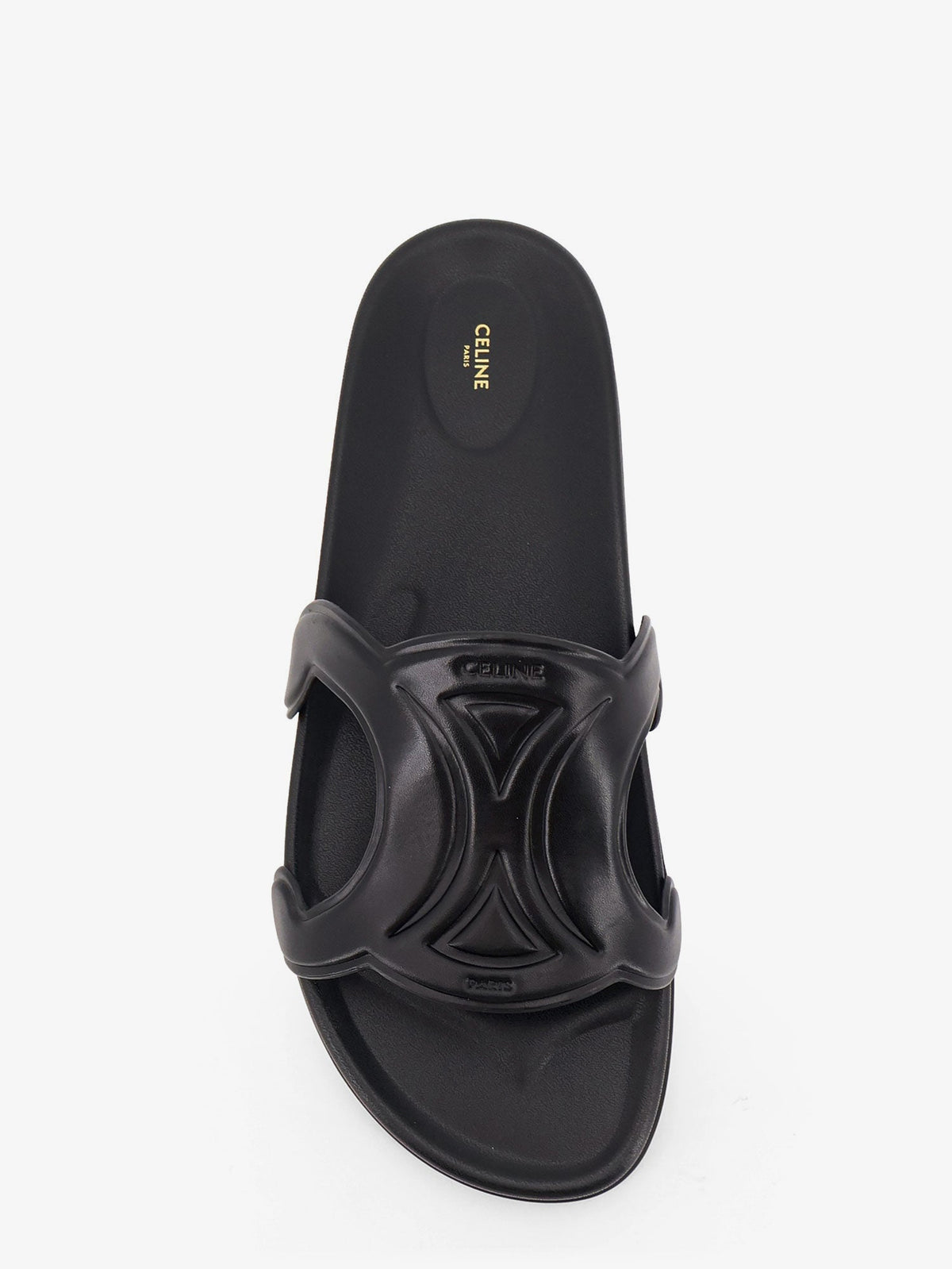 Celine Triomphe leather sandals - Black