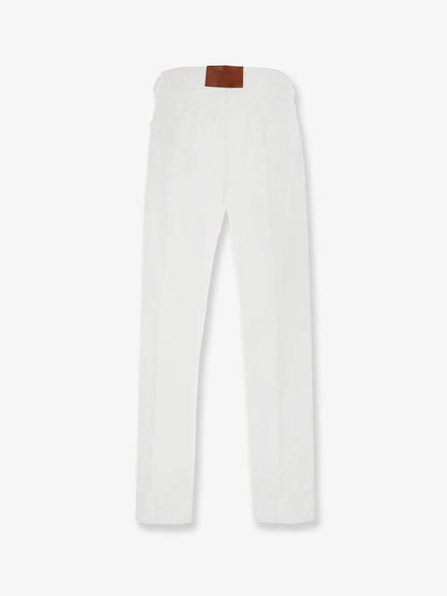 Celine Boyfriend cotton trousers - Whiteheavystonewash