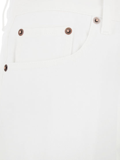 Celine Boyfriend cotton trousers - Whiteheavystonewash