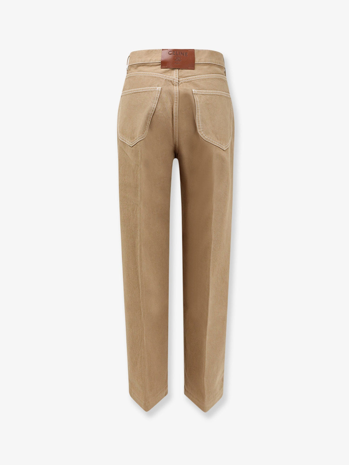 Celine Boyfriend 002 cotton trousers - Lattelightstonewash