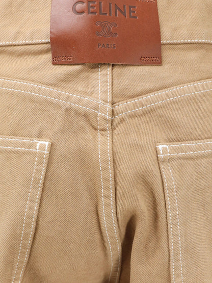 Celine Boyfriend 002 cotton trousers - Lattelightstonewash