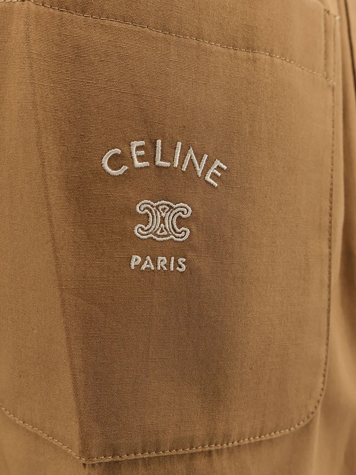 Celine Cotton and linen trousers - Chestnut