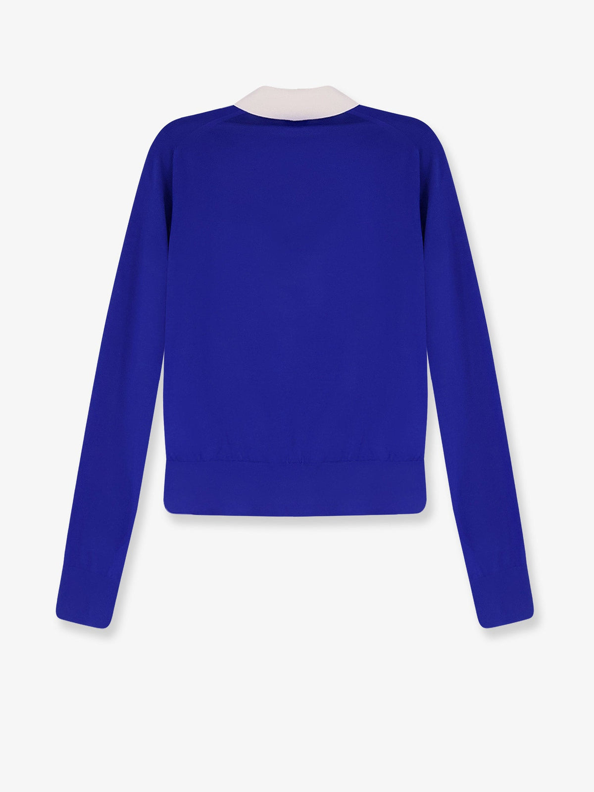 Celine Cashmere and silk polo shirt with logo embroidery on the front - Royal Blue/White