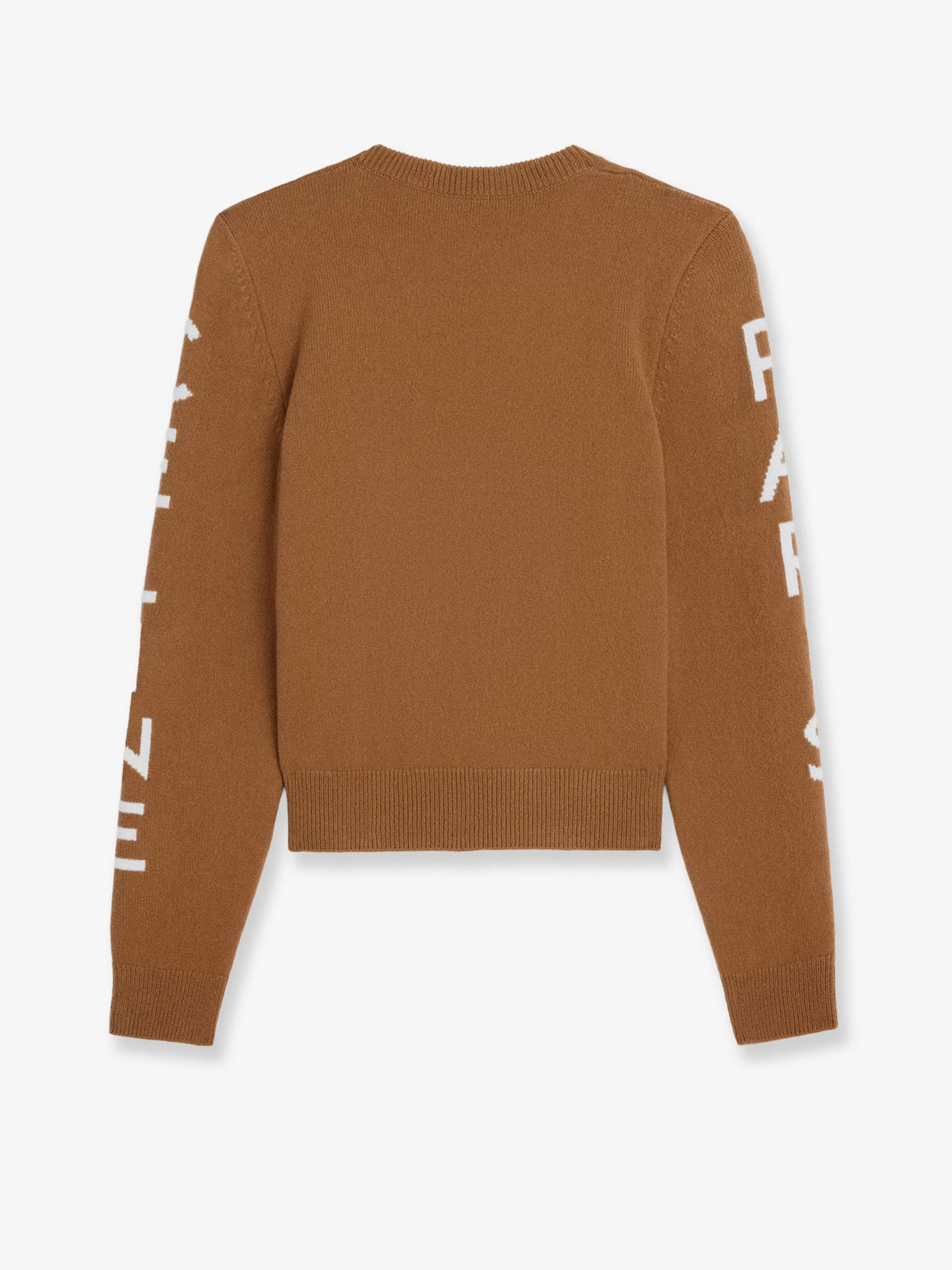 Celine Wool sweater with logo inlay - Camel/White