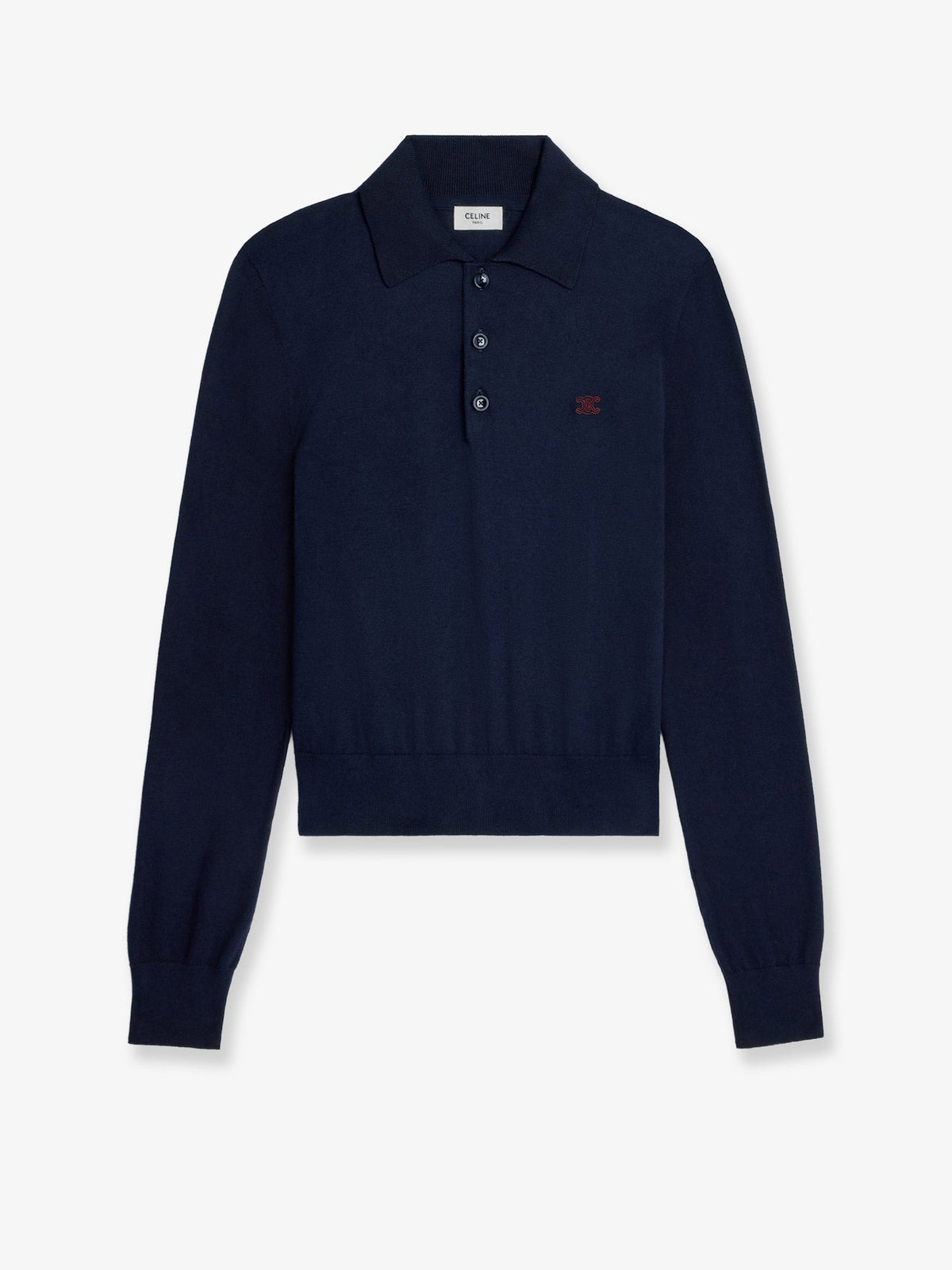 Celine Cotton polo sweater - Navy