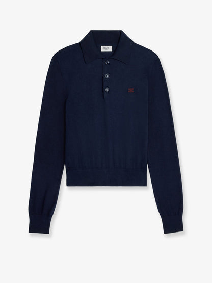 Celine Cotton polo sweater - Navy