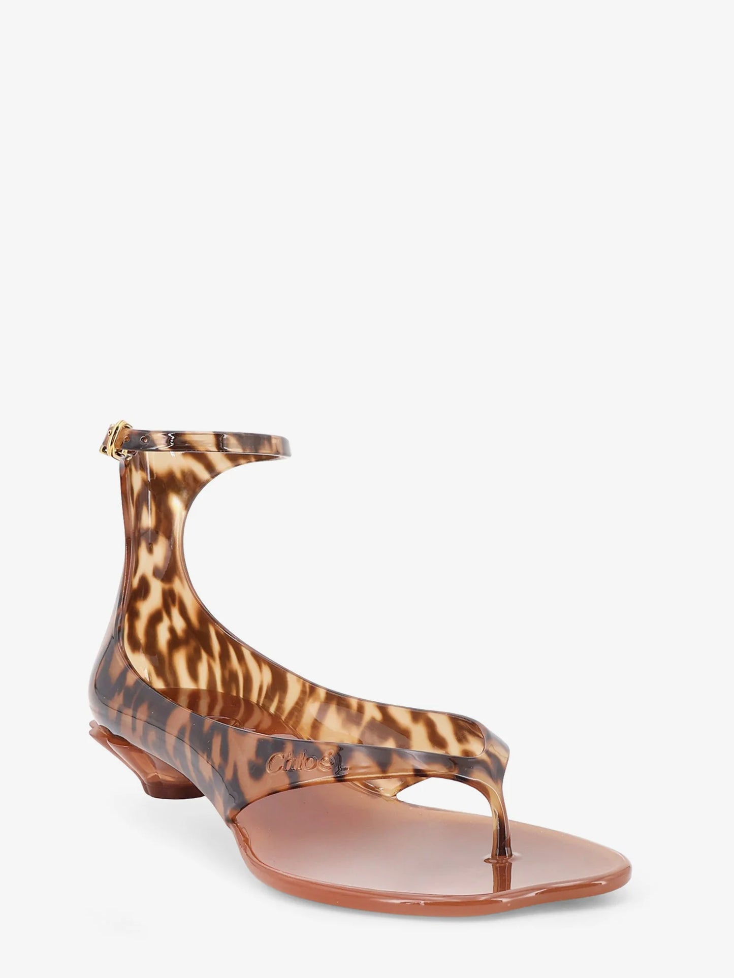 CHLOE' - Jelly TPU sandals with animal print