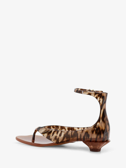 Chloe' Jelly Tpu Sandals With Animal Print