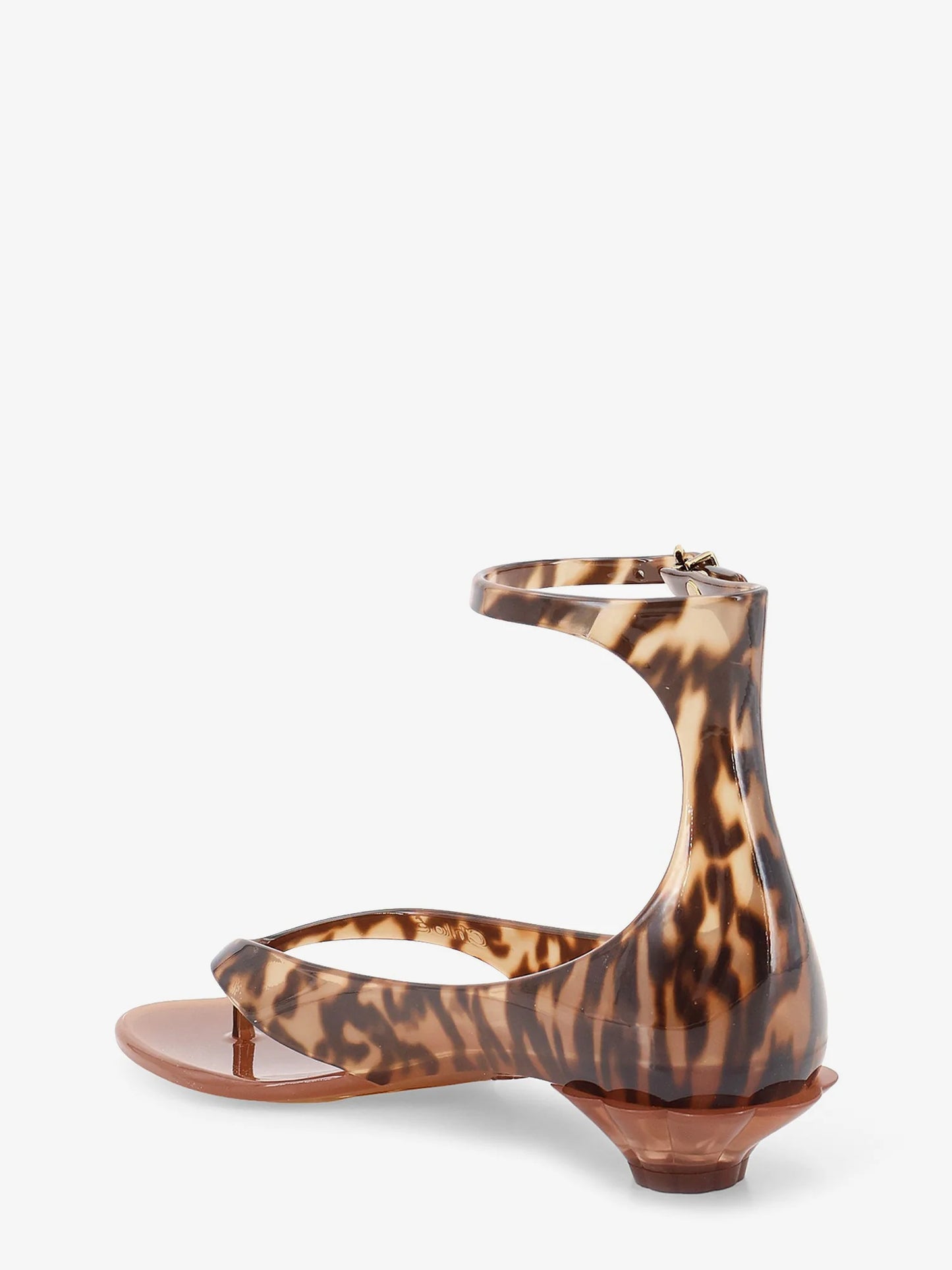 CHLOE' - Jelly TPU sandals with animal print