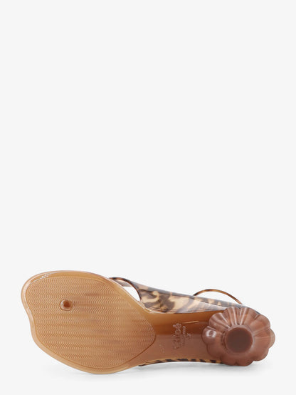 CHLOE' - Jelly TPU sandals with animal print