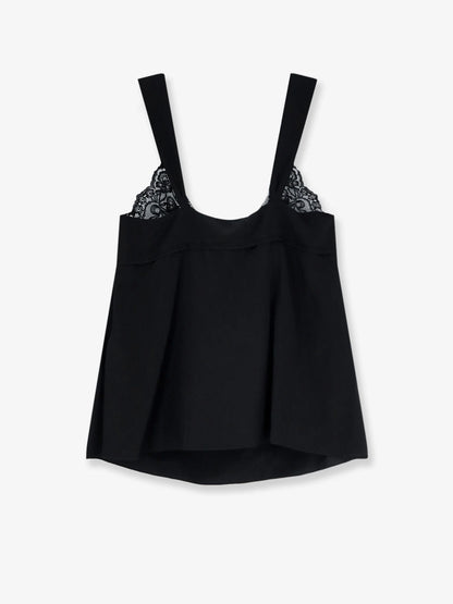CHLOE' - Silk top with lace profile