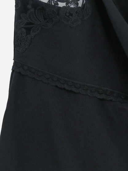 CHLOE' - Silk top with lace profile