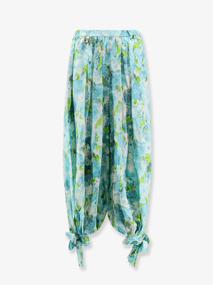 CHLOE' - Harem multicolor silk trousers