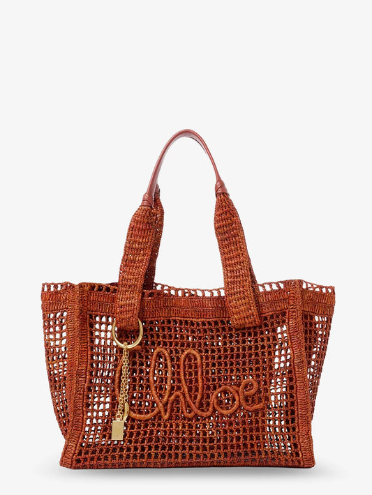 Chloe' East West Summer Banana Raffia Shoulder Bag