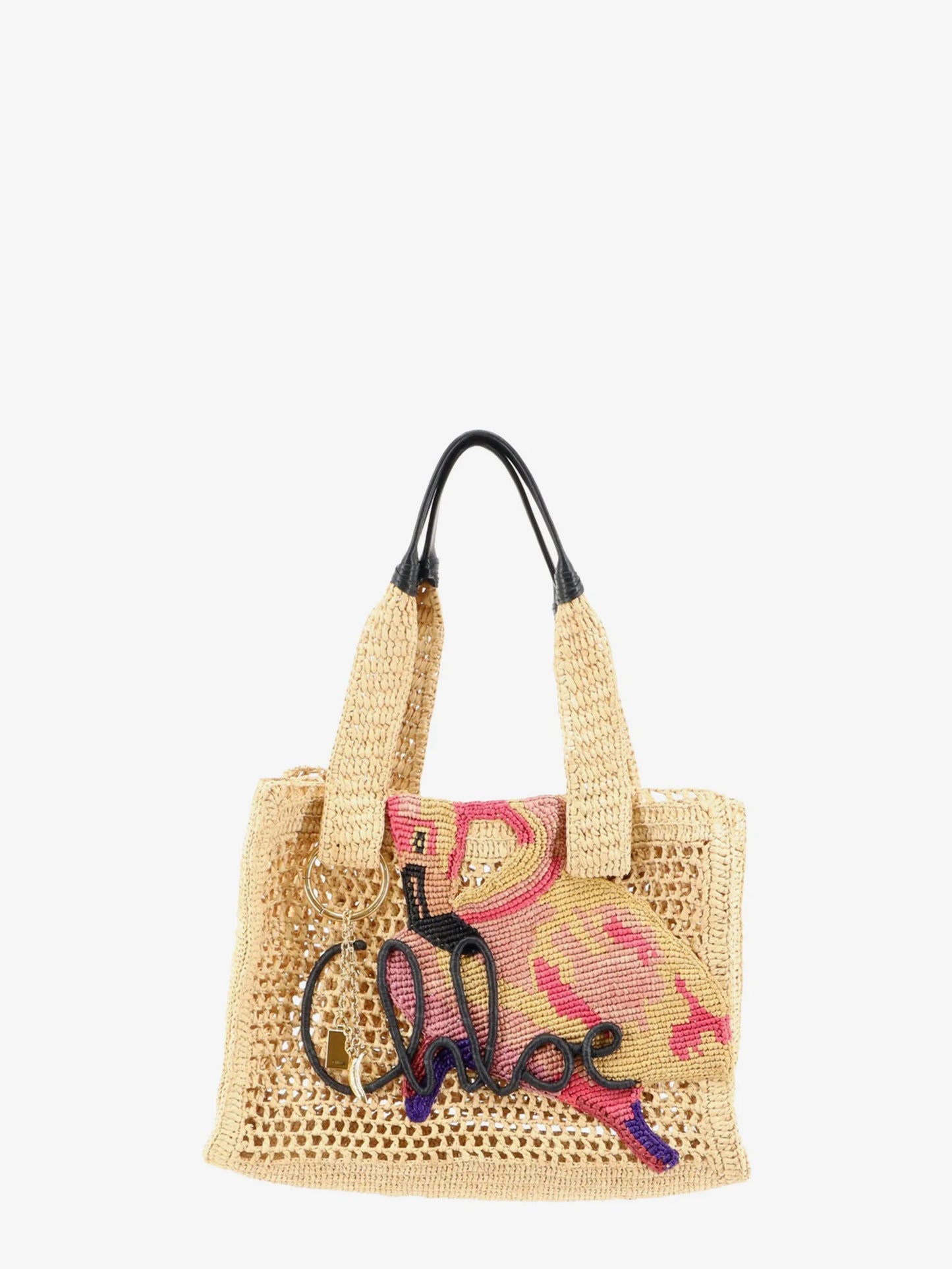 CHLOE' - East-West Summer Banana Raffia Shoulder Bag