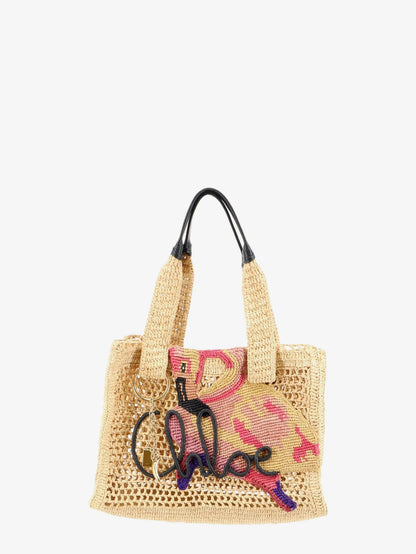 CHLOE' - East-West Summer Banana Raffia Shoulder Bag