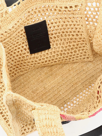 CHLOE' - East-West Summer Banana Raffia Shoulder Bag