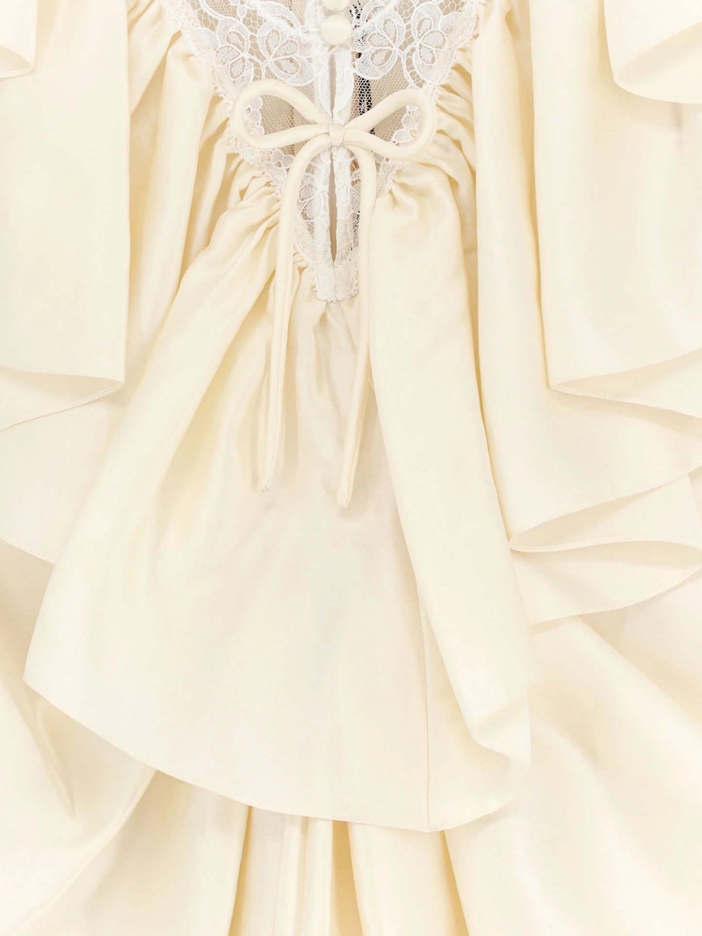CHLOE' - Silk jumpsuit with lace details