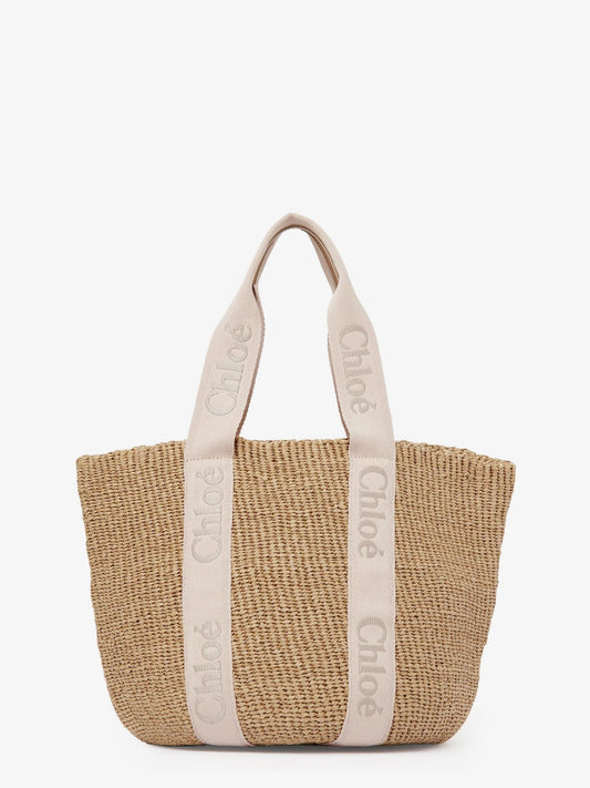 Chloe' Woody Raffia Shoulder Bag