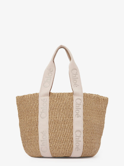 Chloe' Woody Raffia Shoulder Bag