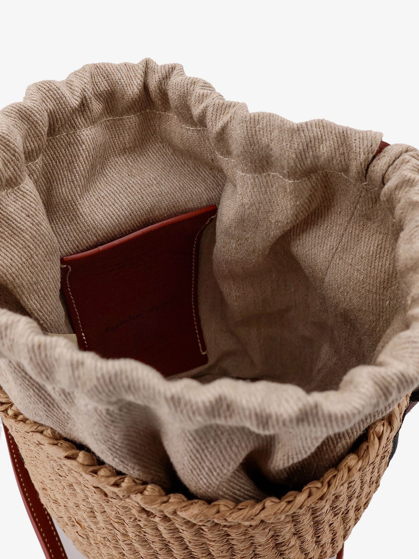 Chloe' Woody Raffia Bucket Bag