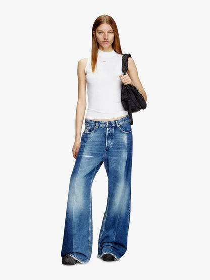 Diesel T Mokky Sl Microdiv Tank Top In Stretch Viscose