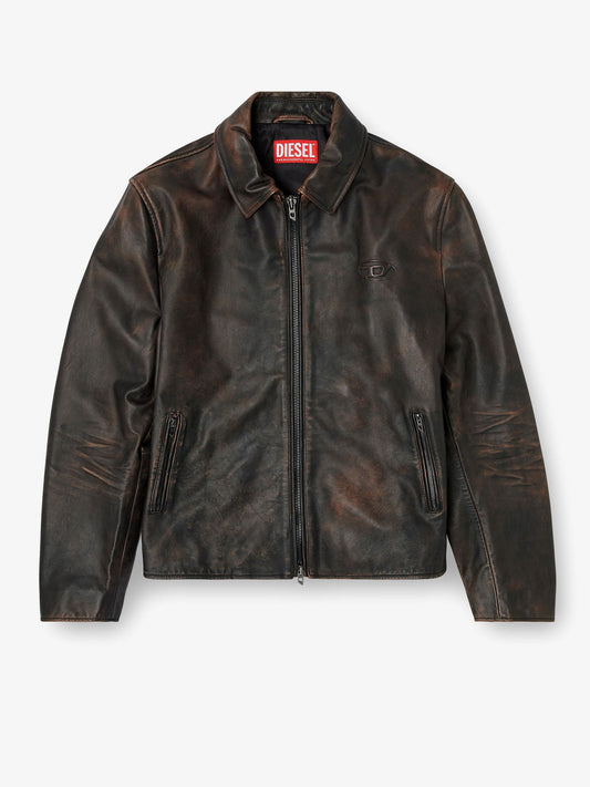 Diesel L Amar Wrd Leather Jacket