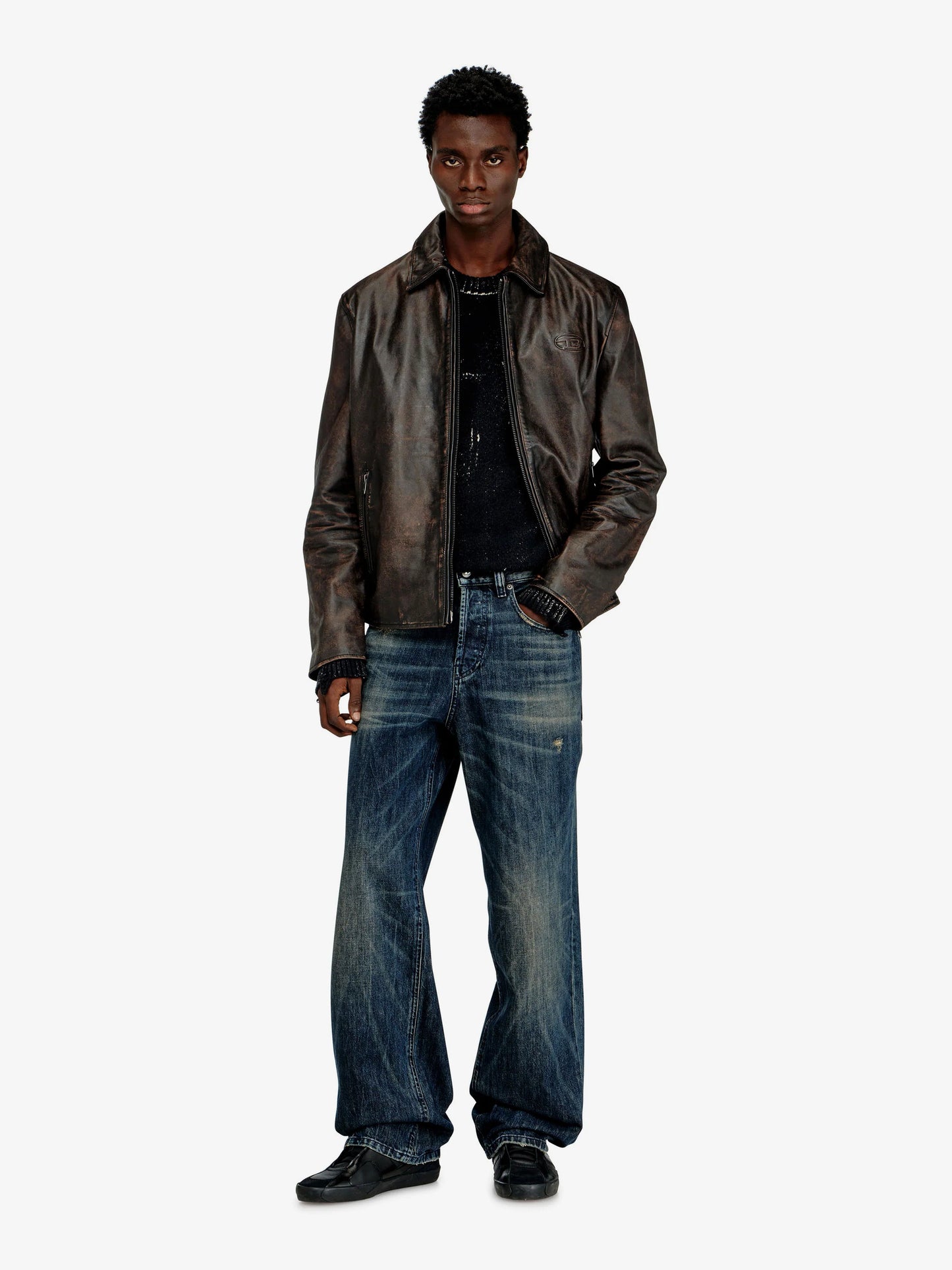 Diesel L Amar Wrd Leather Jacket