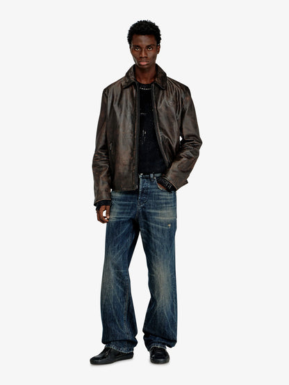 Diesel L Amar Wrd Leather Jacket